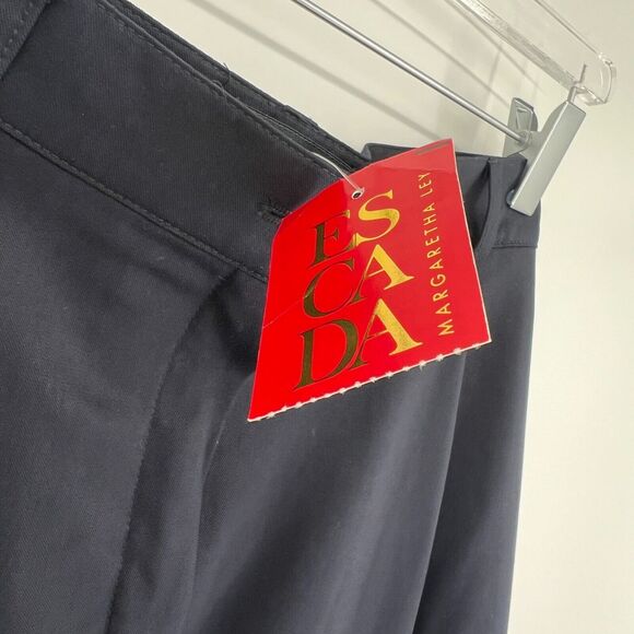 Escada Sport Skirt Womens 40 Navy Blue Pencil Skirt Academia Wool Blend Office - Picture 6 of 6